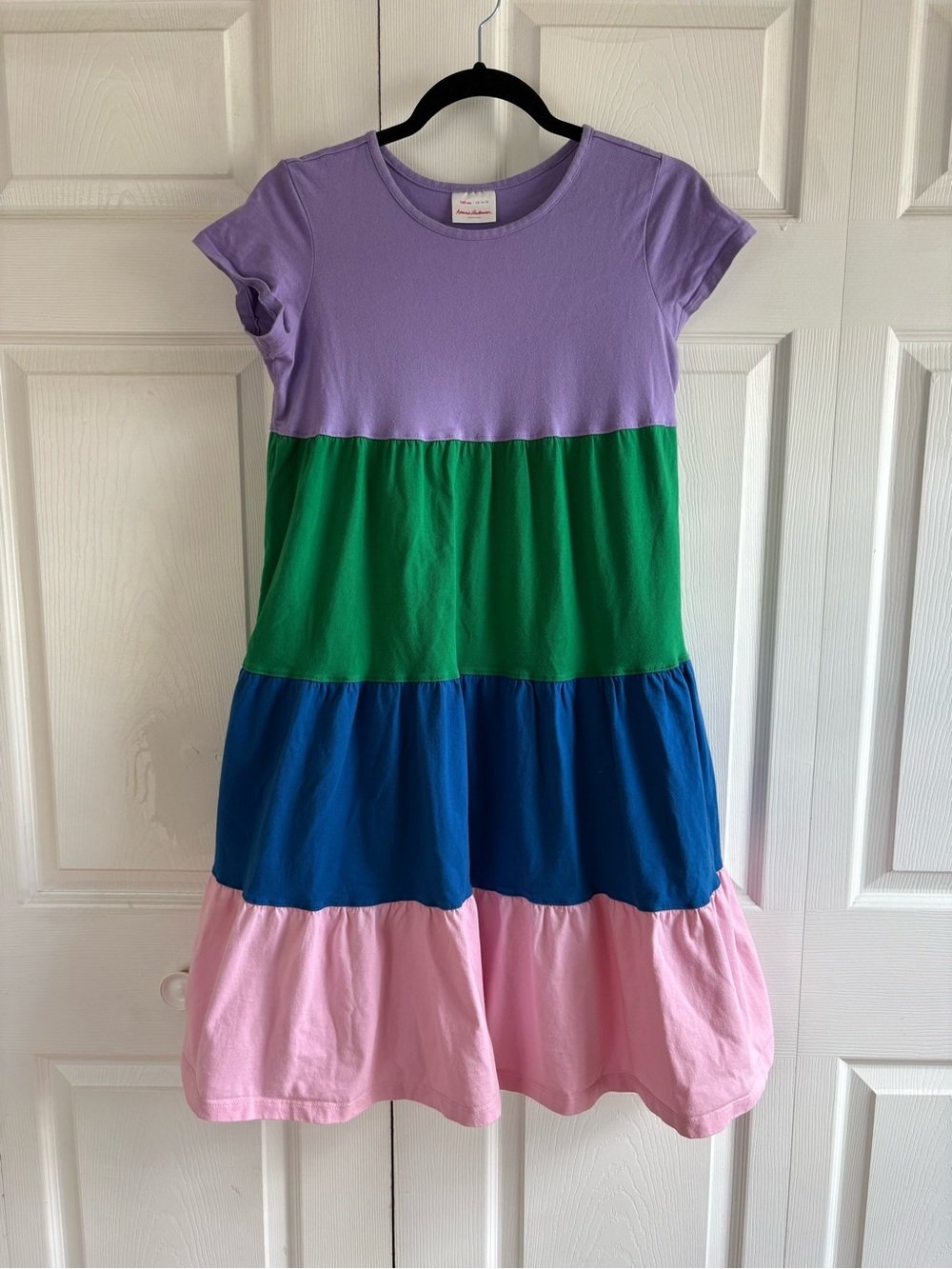 Hanna Andersson Twirl Power Dress Tiered Rainbow 14-16 Spring Brunch Resort Boho